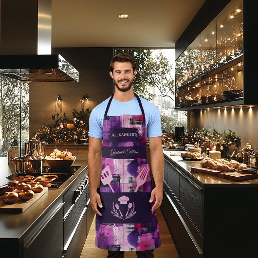 Lila und rosa Abstrakt - Bold, monochrome Küche Schürze