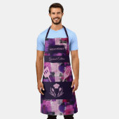 Lila und rosa Abstrakt - Bold, monochrome Küche Schürze (Getragen)
