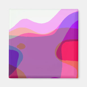 Lila und Rosa abstrakte Kunst 109 Magnet