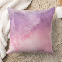 Lila und rosa Abstraktes Kissen Kissen