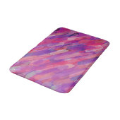 Lila und rosa Abstraktes Muster Bath Mat Badematte (Schrägansicht)