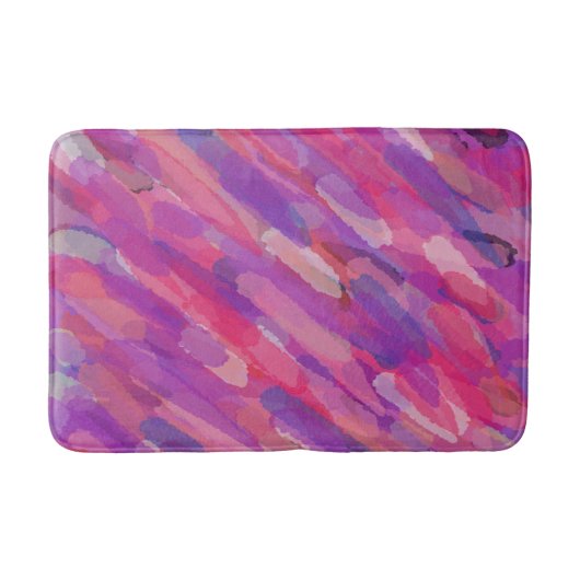 Lila und rosa Abstraktes Muster Bath Mat Badematte (Vorderseite)