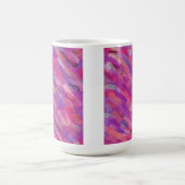 Lila und rosa Abstraktes Muster Kaffeetasse (Mittel)