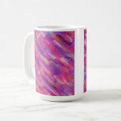 Lila und rosa Abstraktes Muster Kaffeetasse (Vorderseite Links)