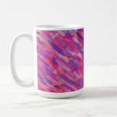 Lila und rosa Abstraktes Muster Kaffeetasse (Links)