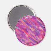 Lila und rosa Abstraktes Muster Magnet (Vorderseite/Rückseite)