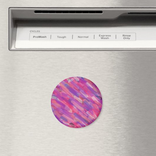 Lila und rosa Abstraktes Muster Magnet (In Situ (Geschirrspüler))