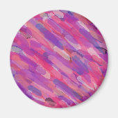 Lila und rosa Abstraktes Muster Magnet (Vorne)