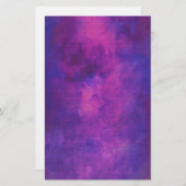 Lila und rosa Aquarellbilder - Hintergrund Briefpapier (Vorne/Hinten)