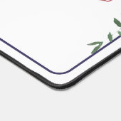 Lila und rosa Aquarellblumen personalisiert Schreibtischunterlage (Ecke)