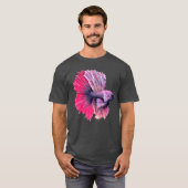 Lila und rosa Bettfische T-Shirt (Vorne ganz)
