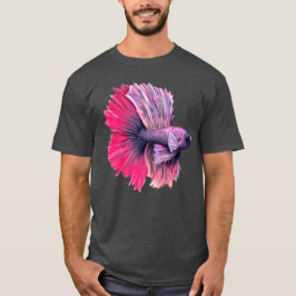 Lila und rosa Bettfische T-Shirt
