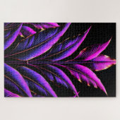 Lila und rosa Blätter Puzzle (Horizontal)