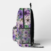 Lila und rosa Blume Bedruckter Rucksack (Rechts)
