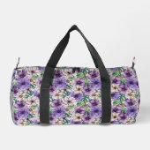Lila und rosa Blume Duffle Bag (Rückseite)