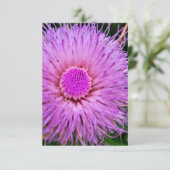 Lila und rosa Blume Einladung (Stehend Vorderseite)