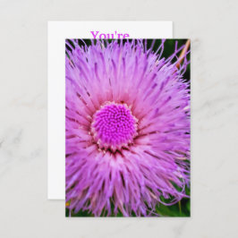 Lila und rosa Blume Einladung