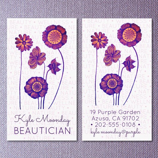 Lila und rosa Blume ❊ für Beautifizierer ❊ Visitenkarte