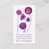Lila und rosa Blume ❊ für Beautifizierer ❊ Visitenkarte (Rückseite)