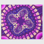 Lila und rosa Blume Geschenkpapier (Flach)