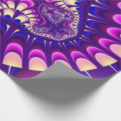 Lila und rosa Blume Geschenkpapier (Ecke)