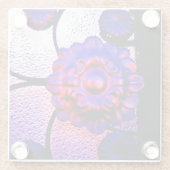 Lila und rosa Blume Glasuntersetzer (Rückseite)