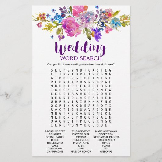 Lila und rosa Blume "He Said She" Spiel (Rückseite)