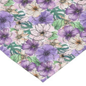 Lila und rosa Blume Kurzer Tischläufer (Ecke)