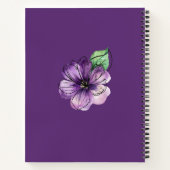 Lila und rosa Blume Notizblock (Rückseite)