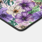 Lila und rosa Blume Schreibtischunterlage (Ecke)
