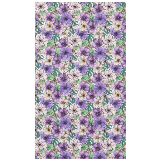 Lila und rosa Blume Tischdecke (Vorderseite)