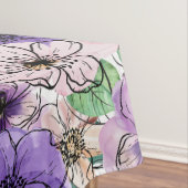 Lila und rosa Blume Tischdecke (Beispiel)
