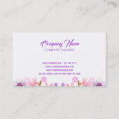 Lila und rosa Blume Visitenkarte (Rückseite)