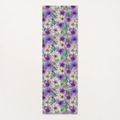 Lila und rosa Blume Yogamatte (Vorderseite)