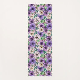 Lila und rosa Blume Yogamatte
