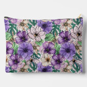 Lila und rosa Blume Zubehörtasche (Rückseite)