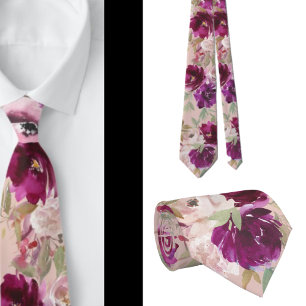 Lila und rosa Blumen leichte rosa Krawatte