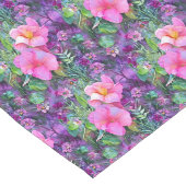 Lila und rosa Blumenmuster Großer Tischläufer (Ecke)