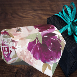 Lila und rosa Blumenrosen Krawatte