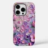 Lila und rosa Blütenabstraktion Case-Mate iPhone Hülle (Rückseite)