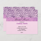 Lila und rosa Brautdusche Einladung (Vorne/Hinten)