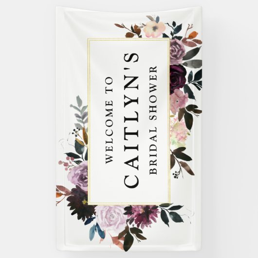 Lila und rosa Brautparty Banner (Vertikal)