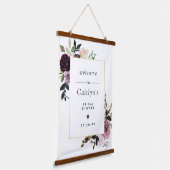 Lila und rosa Brautparty Wandteppich Mit Holzrahmen (Gewinkelt)