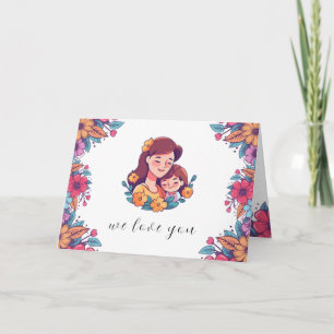 lila und rosa bunte Frohe Muttertags-Karte Karte