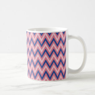 Lila und Rosa-Chevron Kaffeetasse