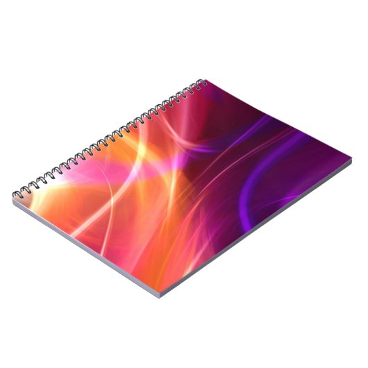 Lila und rosa dynamische Waves Notizblock (Linke Seite)