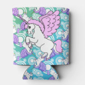Lila und rosa Einhornmuster Dosenkühler (Rückseite)