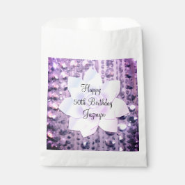 Lila und rosa Elegant Beaded Geburtstag Gefallen T Geschenktütchen