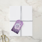 Lila und rosa Elegant Beaded Geschenkanhänger (Mit Garn)