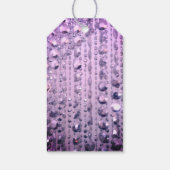 Lila und rosa Elegant Beaded Geschenkanhänger (Rückseite)